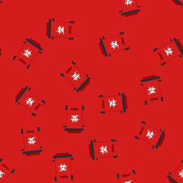 Seamless pattern safety medical waste bin cartoon vector Stockillustratie