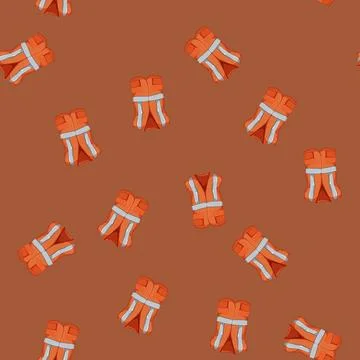 Seamless pattern safety safe vest cartoon vector Stock Illustration