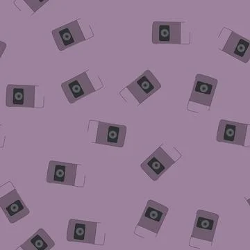 Seamless pattern safety security camera cartoon vector 库存插图