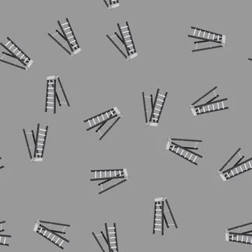 Seamless pattern safety step ladder safety cartoon vector イラスト素材