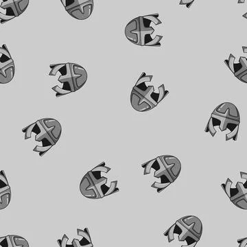 Seamless pattern saga viking helmet cartoon vector Stock Illustration