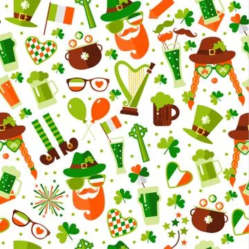 Seamless pattern for Saint Patricks day Stock Illustration