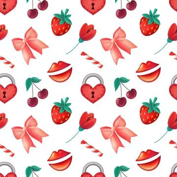 Seamless pattern for Saint Valentine Day Stock Illustration
