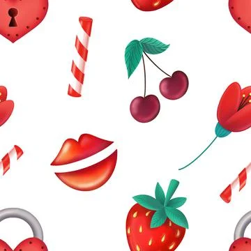 Seamless pattern for Saint Valentine Day Stock Illustration
