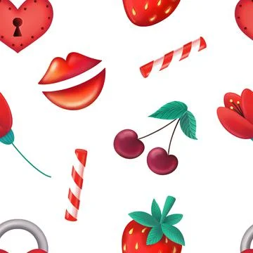 Seamless pattern for Saint Valentine Day Stock Illustration