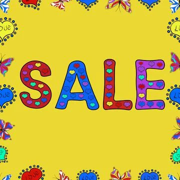 Seamless pattern. Sale banner template design, Big sale special offer. End of se Stock Illustration