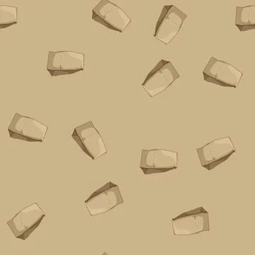 Seamless pattern sale paper bag cartoon vector Illustration