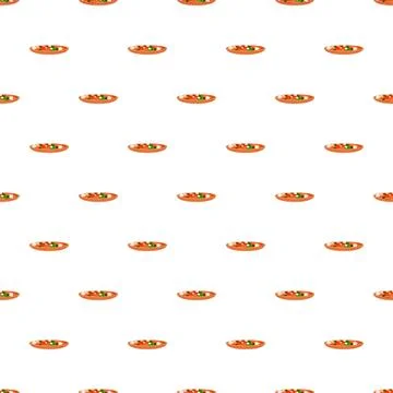 Seamless pattern with salsa dipping bowl cartoon background Stock Illustration