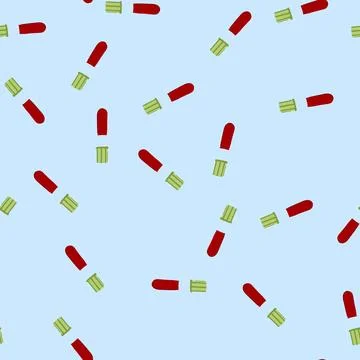 Seamless pattern sample blood test vial cartoon vector イラスト素材