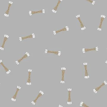 Seamless pattern sampling sterile swab cartoon vector 스톡 일러스트