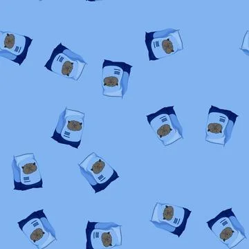 Seamless pattern sand litter pet color icon vector Stock Illustration