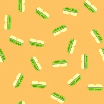 Seamless pattern sandwich lunch box cartoon vector 스톡 일러스트