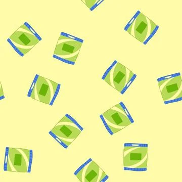 Seamless pattern sandwich snack pack cartoon vector Stock Illustration