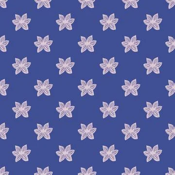 Seamless pattern sanise on blight blue background. Vector repeat template spi Stock Illustration