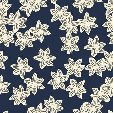Seamless pattern sanise on dark blue background. Vector repeat template spice 스톡 일러스트