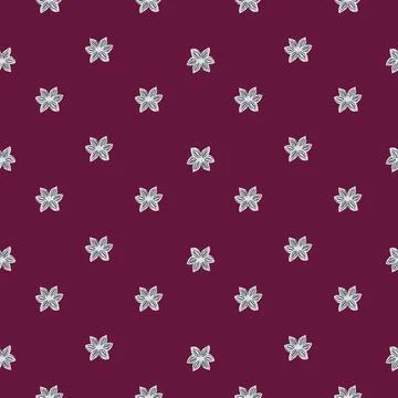Seamless pattern sanise on dark pink background. Vector repeat template spice Stock Illustration