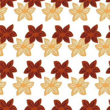 Seamless pattern sanise on white background. Vector repeat template spice in  스톡 일러스트