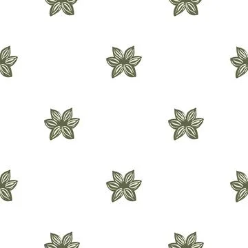 Seamless pattern sanise on white background. Vector repeat template spice in  Illustrazione stock