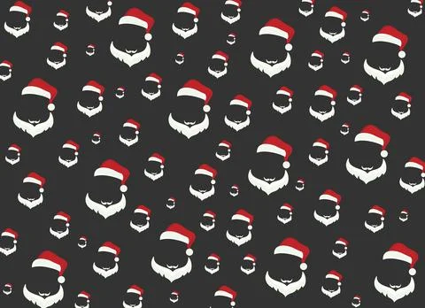 Seamless pattern with santa christmas Stock Illustration