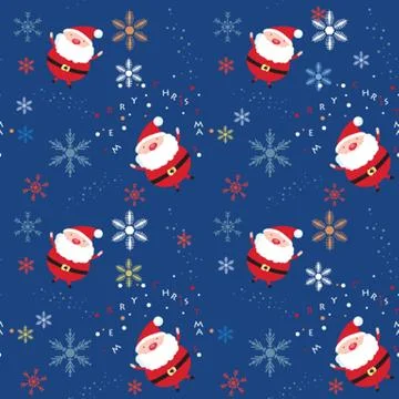 Seamless pattern with santa Stock-Illustration