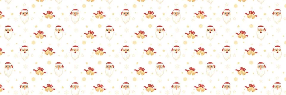 Seamless pattern with Santa. Vector Stock Illustration