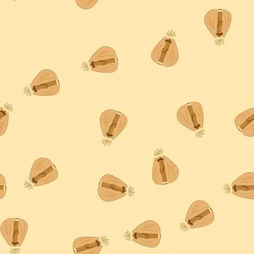 Seamless pattern sasando traditional indonesian string instrument music cultu Stock Illustration