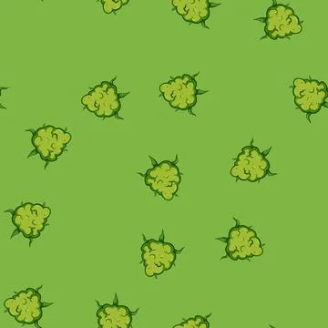 Seamless pattern sativa weed bud cartoon vector Stock Illustration