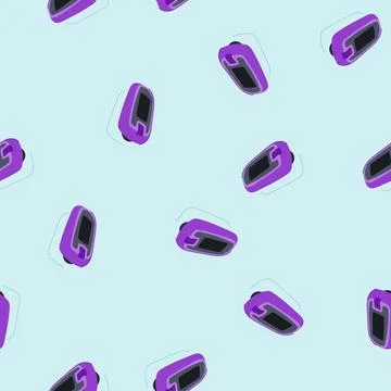 Seamless pattern saturation oxygen fingertip monitor cartoon vector Illustrazione stock