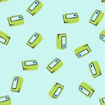 Seamless pattern saturation pulse oximeter cartoon vector 스톡 일러스트