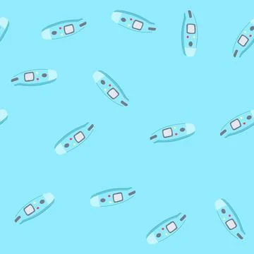 Seamless pattern scale thermometer cartoon vector Illustrazione stock
