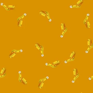 Seamless pattern scale yellow measuring tape cartoon vector Stock Illustration