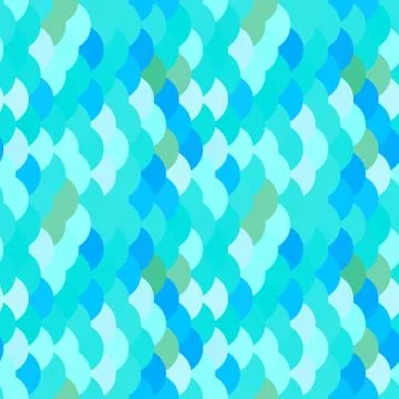 Seamless pattern scales, wave abstract simple Nature background with japanese Stock Illustration