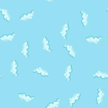 Seamless pattern scalp shampoo foam cartoon vector Stock Illustration