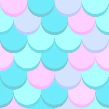 Seamless pattern with scaly fish. Image of underwater surface of marine creat Stock Illustration