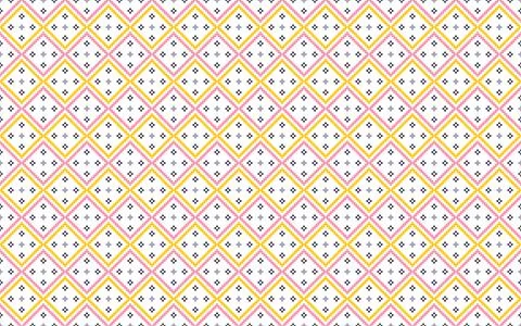 Seamless pattern in scandinavian pixel style on white background Stock Illustration