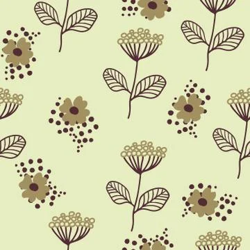 Seamless pattern in scandinavian style. Florar pattern for print on wallpaper Stock Illustration