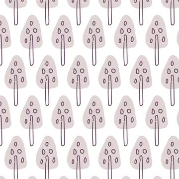 Seamless pattern in Scandinavian style Simple pattern with trees Hand drawn Stock Illustration