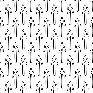 Seamless pattern in Scandinavian style Simple pattern with trees Hand drawn Stock Illustration