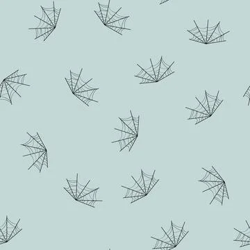 Seamless pattern scary cobweb cartoon vector Stock Illustration