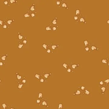 Seamless pattern Scattered cookie crumbs and biscuit pieces floating 스톡 일러스트