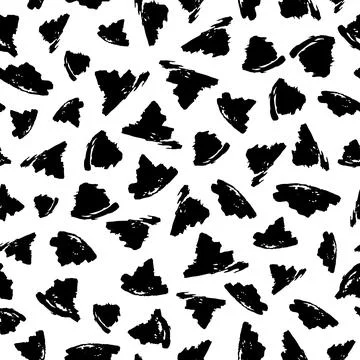 Seamless pattern with scattered grunge brush strokes Stock Illustration