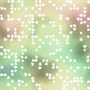 Seamless pattern with scattered hearts Stock Illustration