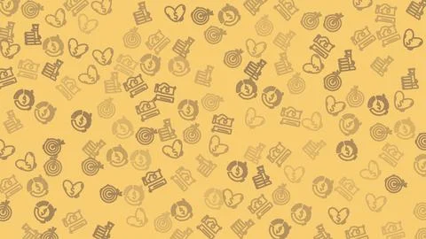 Seamless Pattern of Scattered Royal Doodle Icons. Stock Illustration