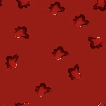 Seamless pattern scene blood stain cartoon vector Stock Illustration
