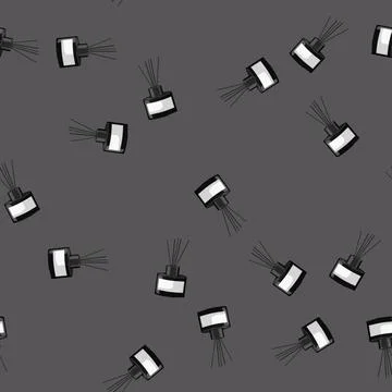 Seamless pattern scent aroma sticks cartoon vector 库存插图