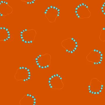 Seamless pattern school beads necklace cartoon vector Stock Illustration