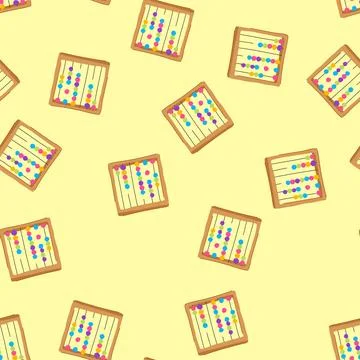 Seamless pattern school educational toy cartoon vector Illustrazione stock