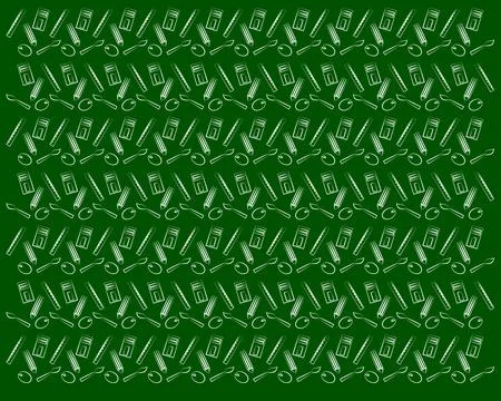 Seamless pattern with school elements, Background to school doodles Stock Illustration