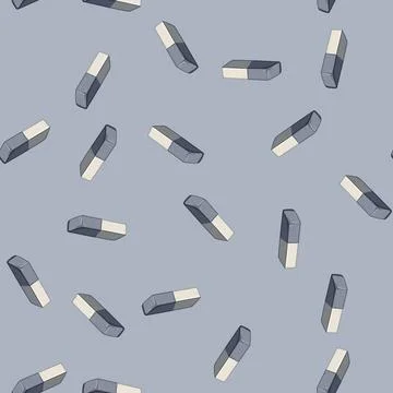 Seamless pattern school eraser cartoon vector sign color Stock Illustration