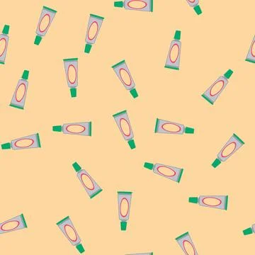 Seamless pattern school glue bottle cartoon vector Stock Illustration